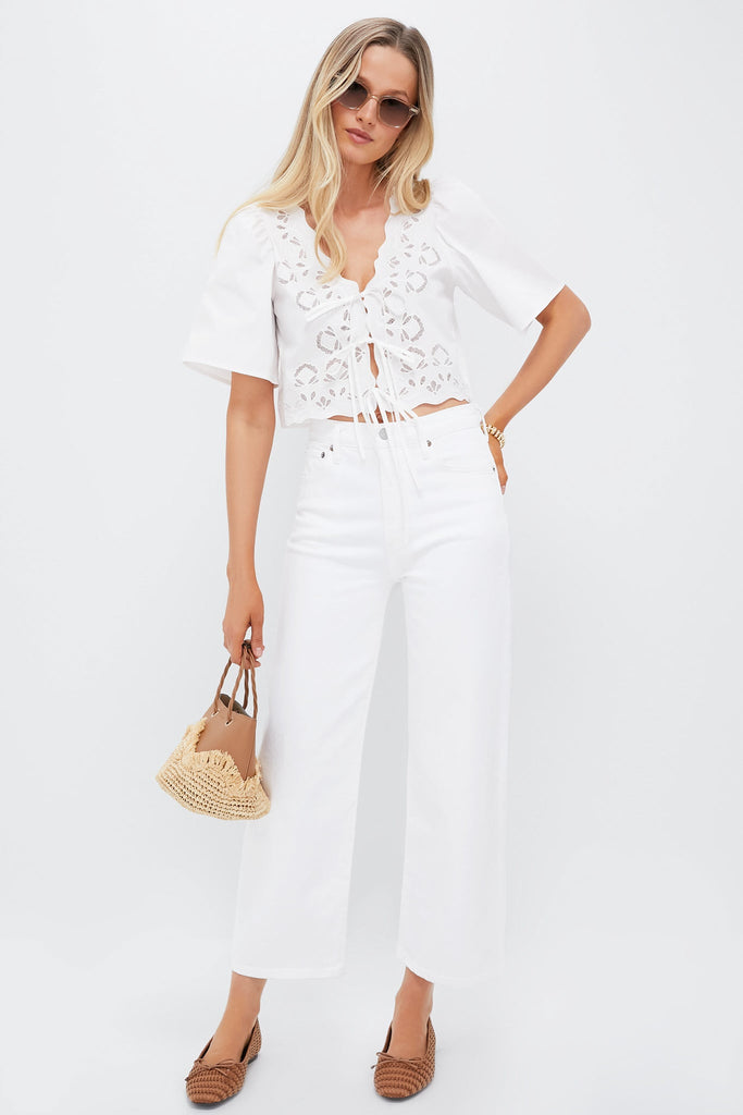 Sour Cream Harper Crop Jean