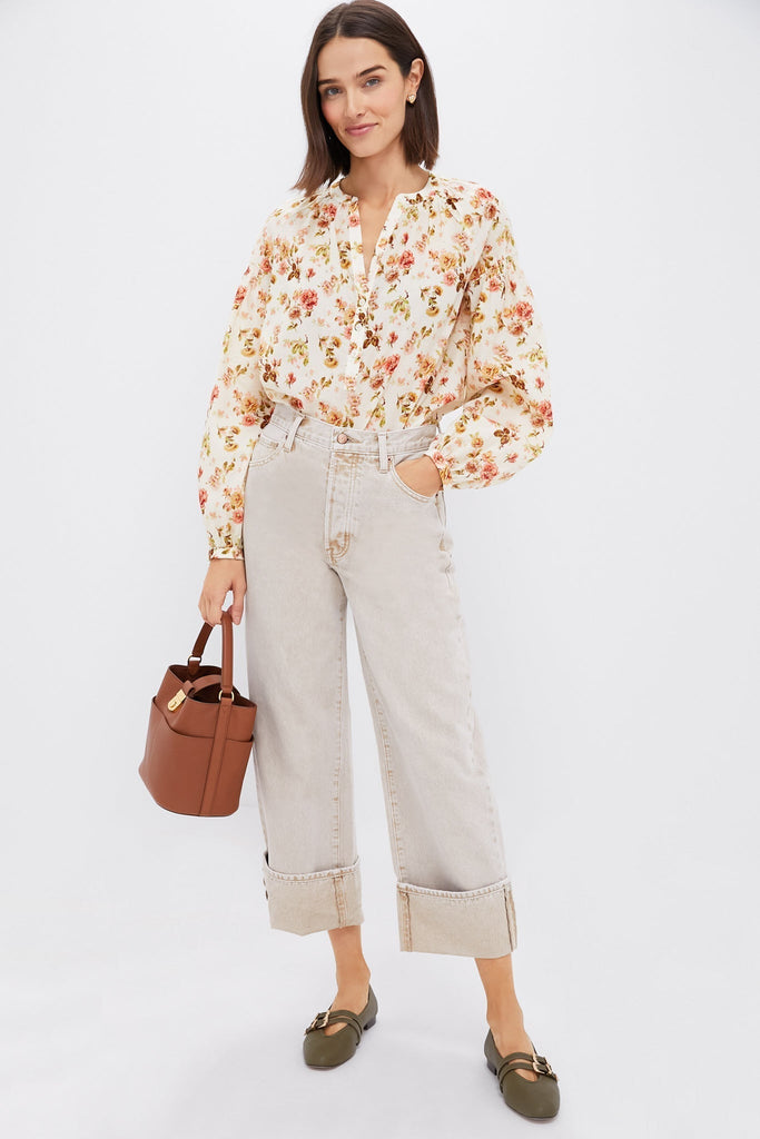 Oat Ryder High Rise Cuffed Straight