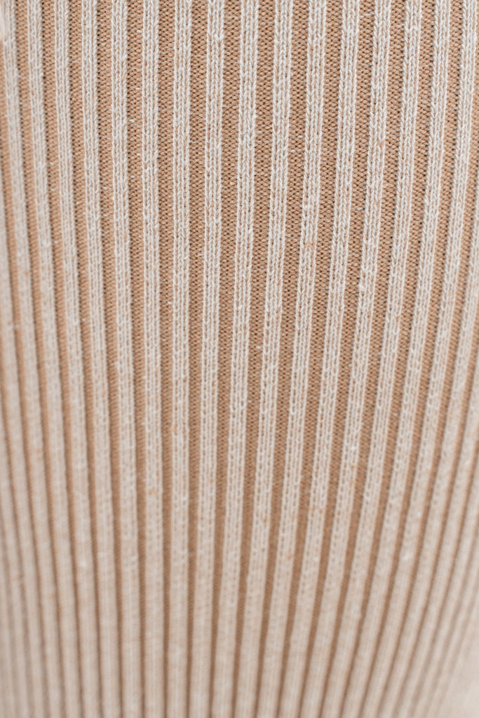 Taupe/White Faya Ribbed Pants