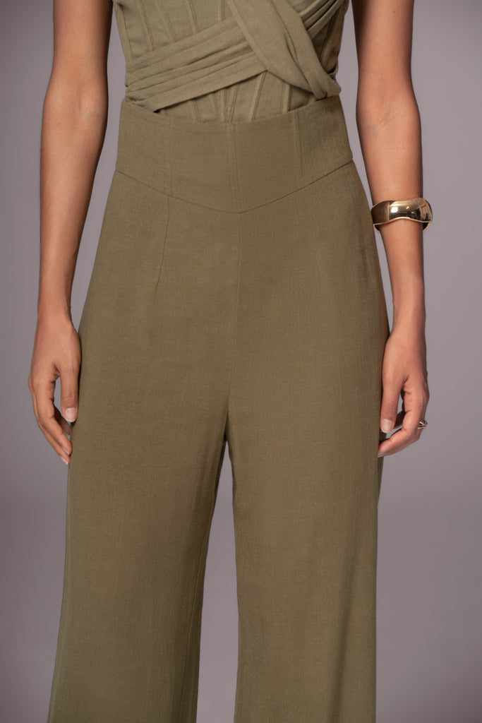 Olive Explorer Linen Pants