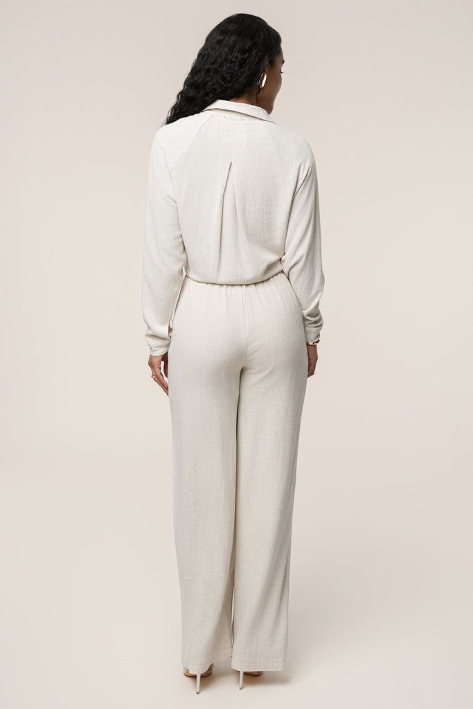Beige Thea Linen Pants