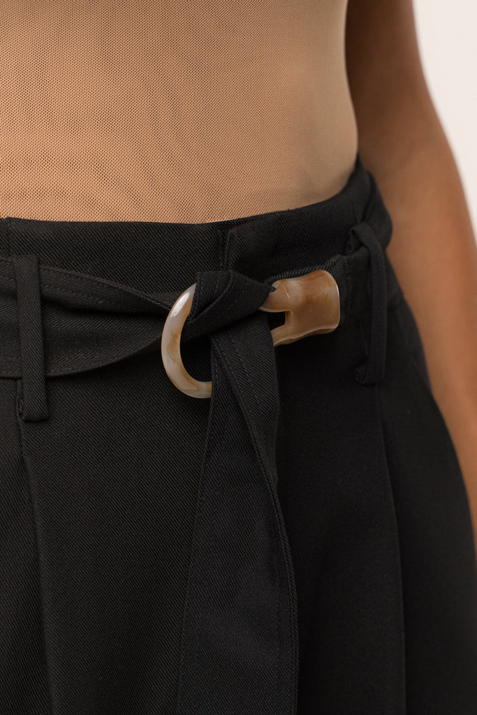 Black Alexis Belted Cargo Pants