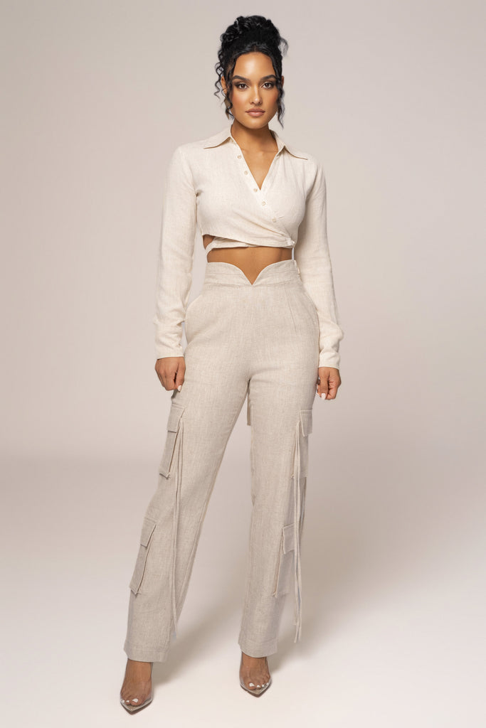 Natural Better Half Linen Utility Pants