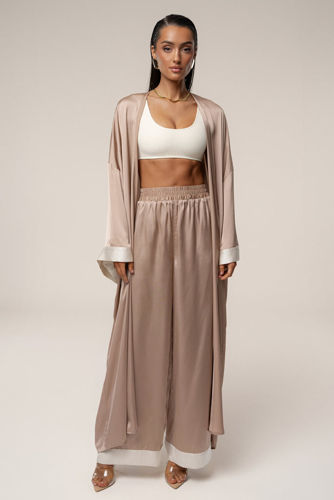 Mocha Jet Set Wide Leg Pants