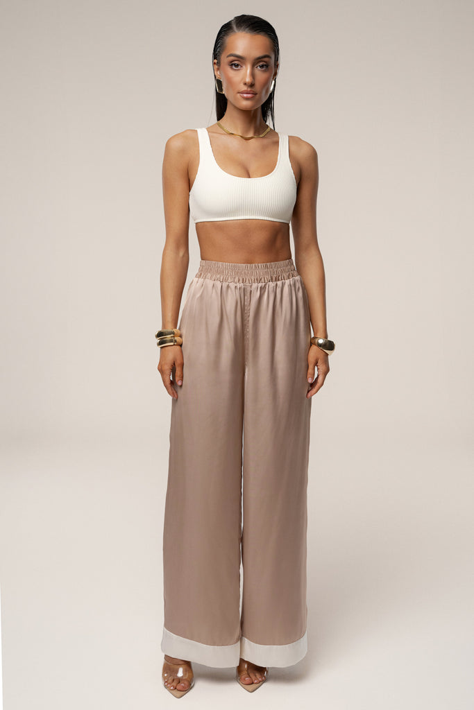 Mocha Jet Set Wide Leg Pants