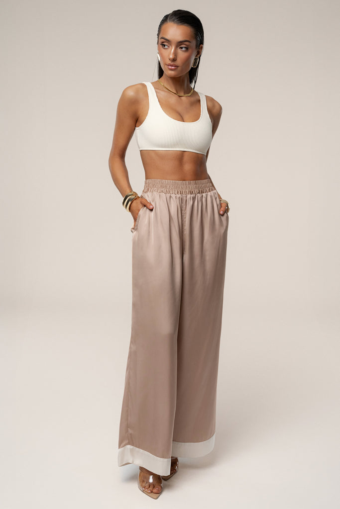 Mocha Jet Set Wide Leg Pants