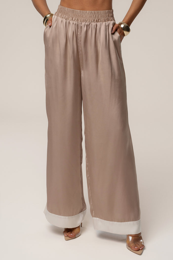 Mocha Jet Set Wide Leg Pants
