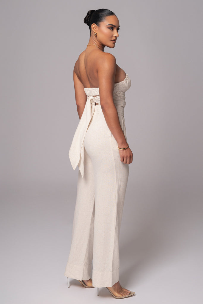 Natural Villa Views Linen Trousers
