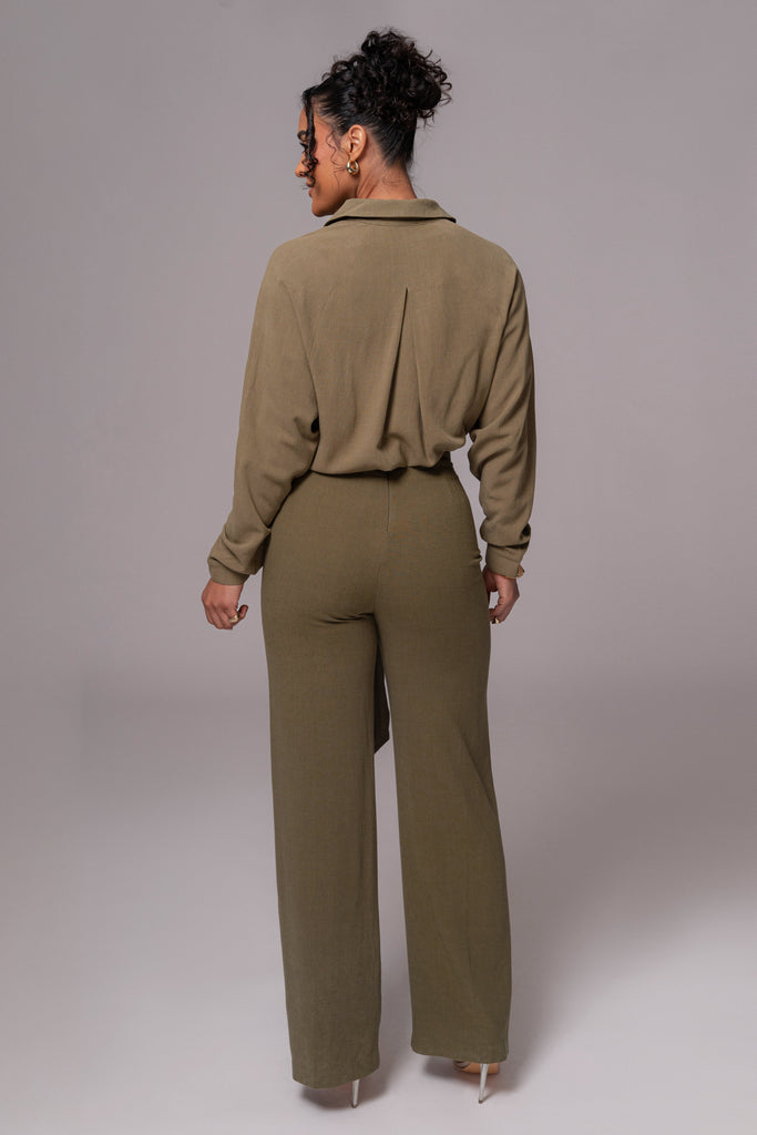 Olive Explorer Linen Pants